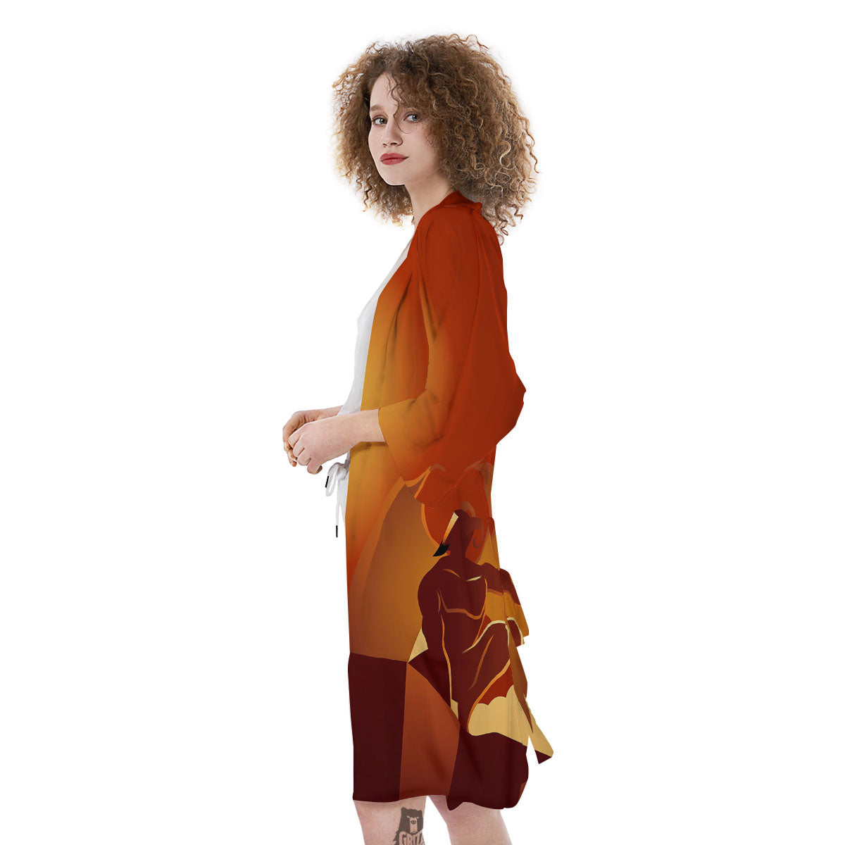 Jesus Christ And Satan Print Kimono-grizzshop