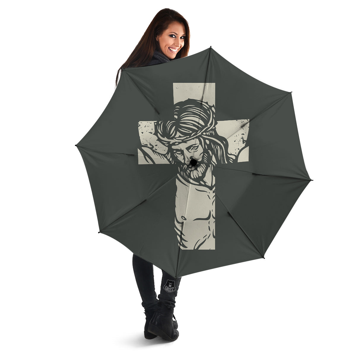 Jesus Christ Crucifixion Print Umbrella-grizzshop