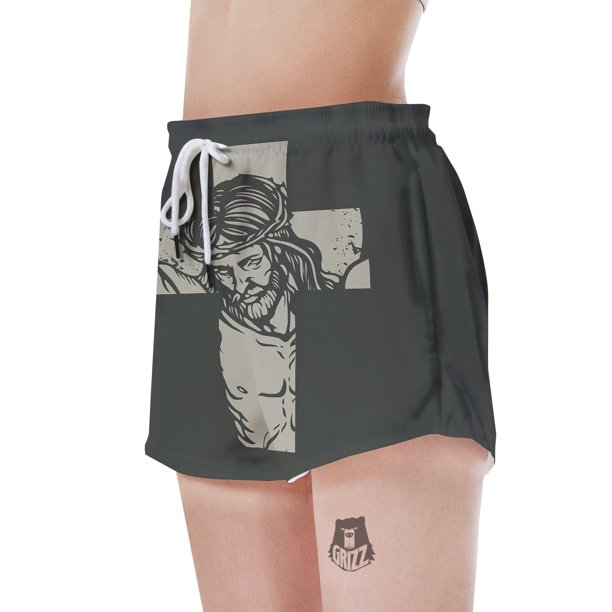Jesus Christ Crucifixion Print Women's Shorts – Grizzshopping