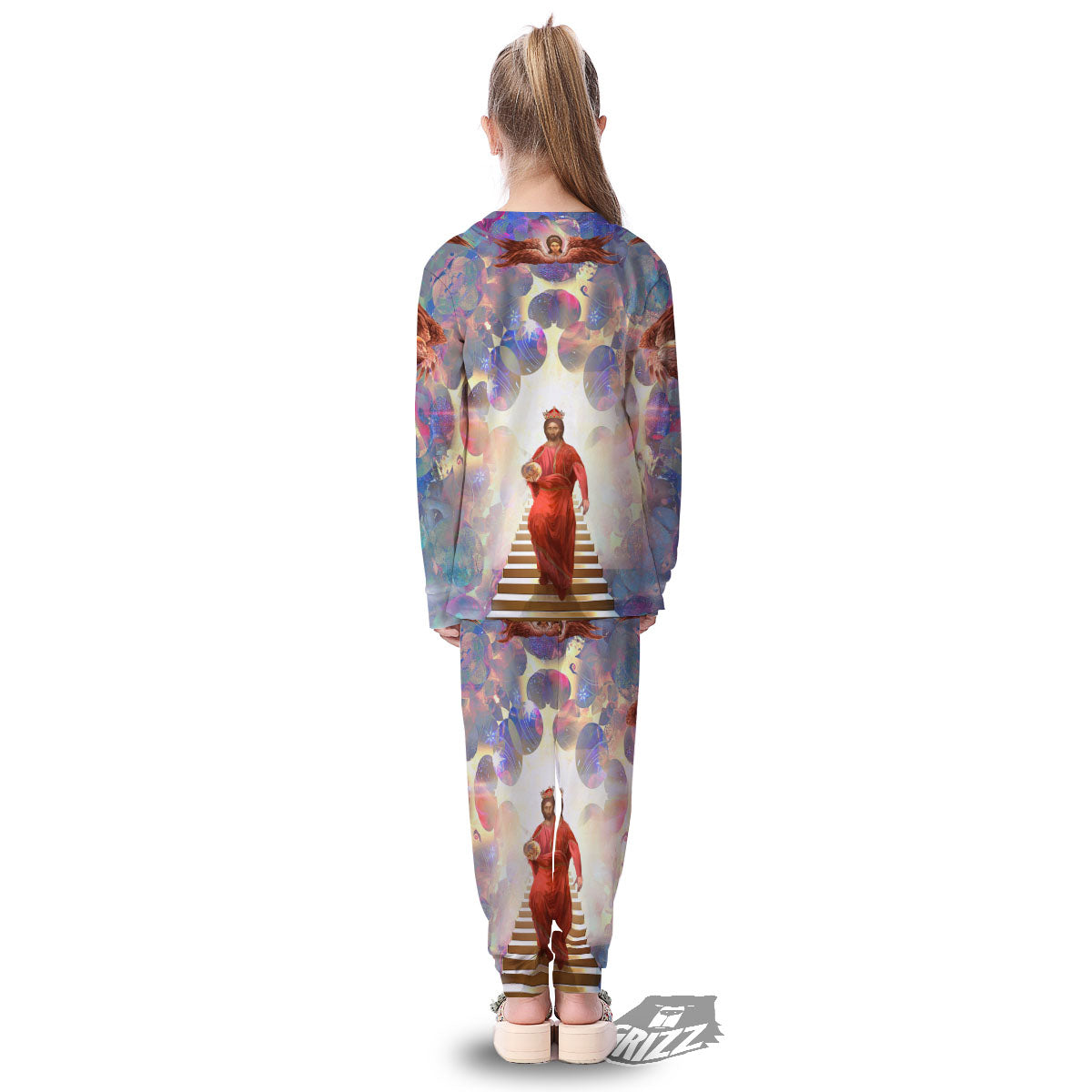 Jesus Christ From Heaven Print Kid's Pajamas-grizzshop