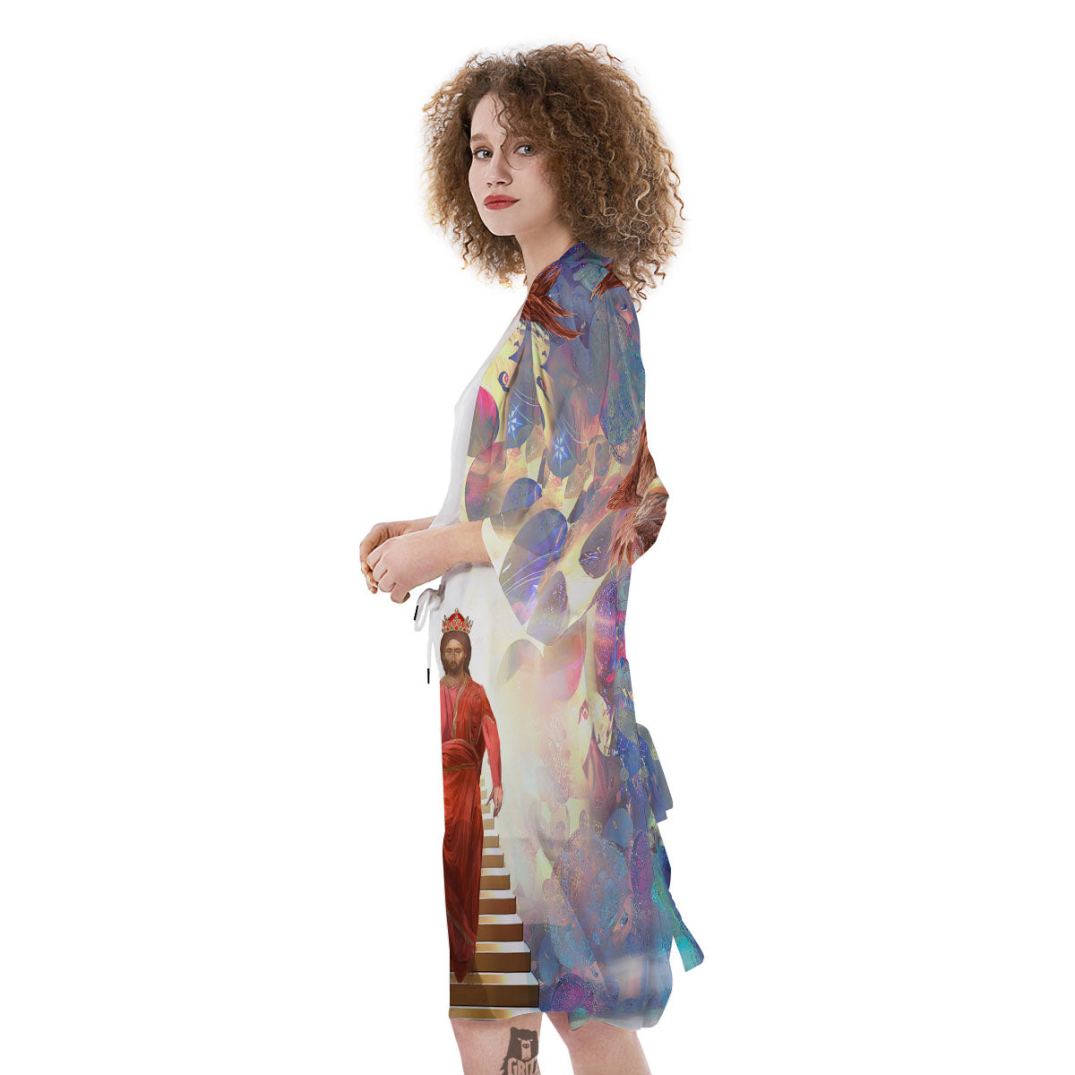 Jesus Christ From Heaven Print Kimono-grizzshop