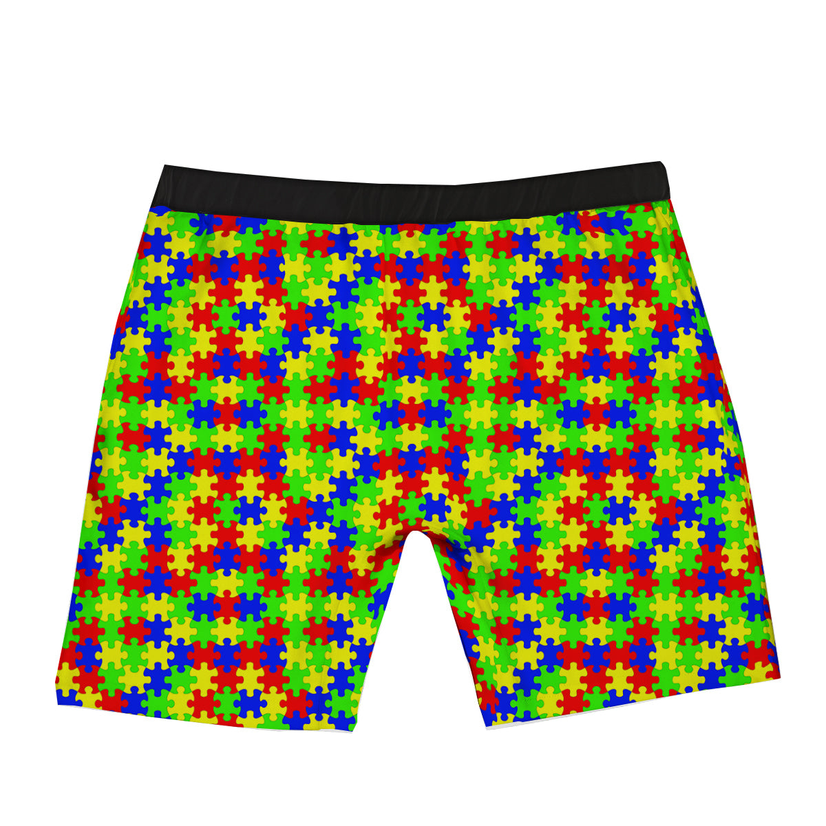 Jigsaw Autism Awareness Print Pattern Boxer Briefs-grizzshop