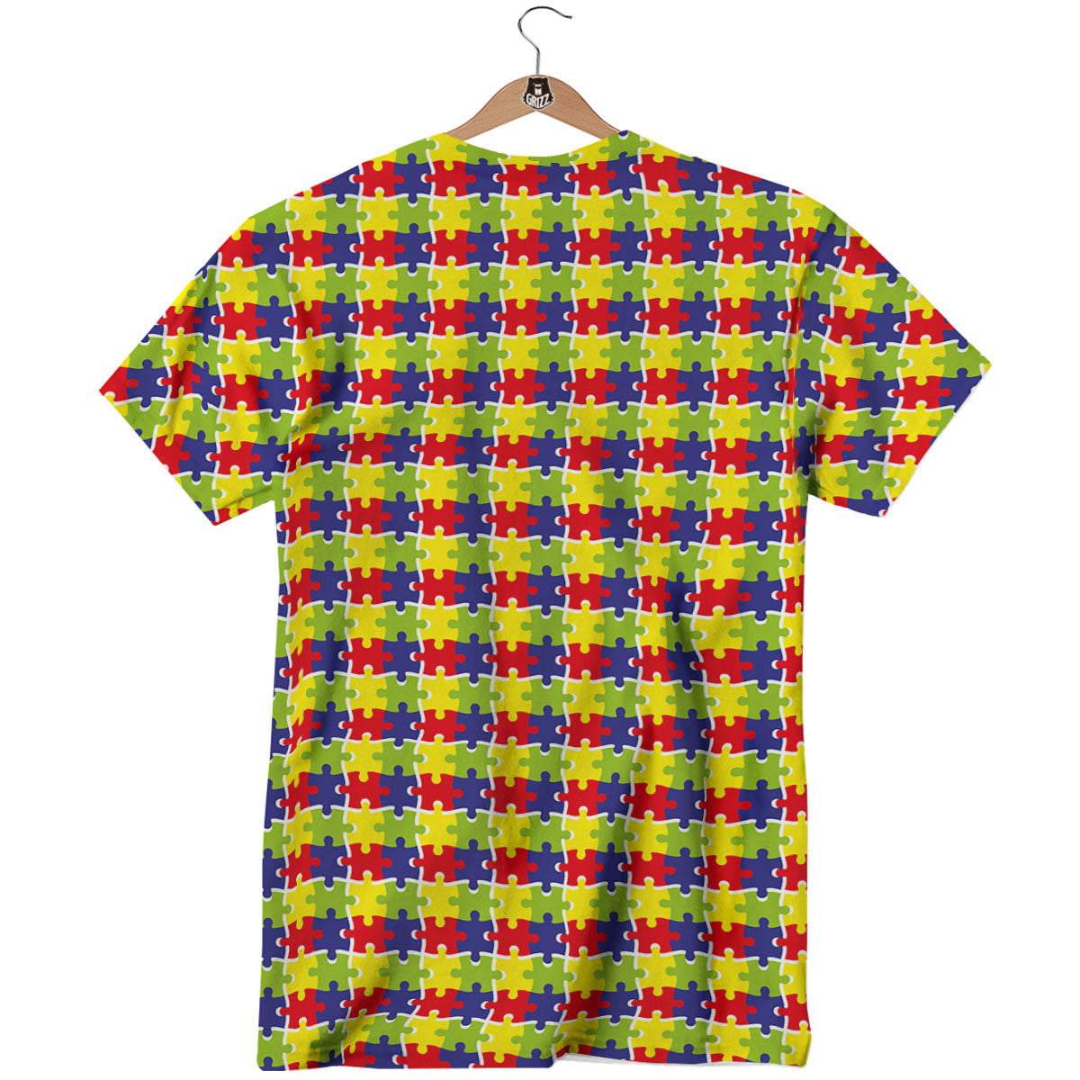 Jigsaw Autism Awareness Print T-Shirt-grizzshop