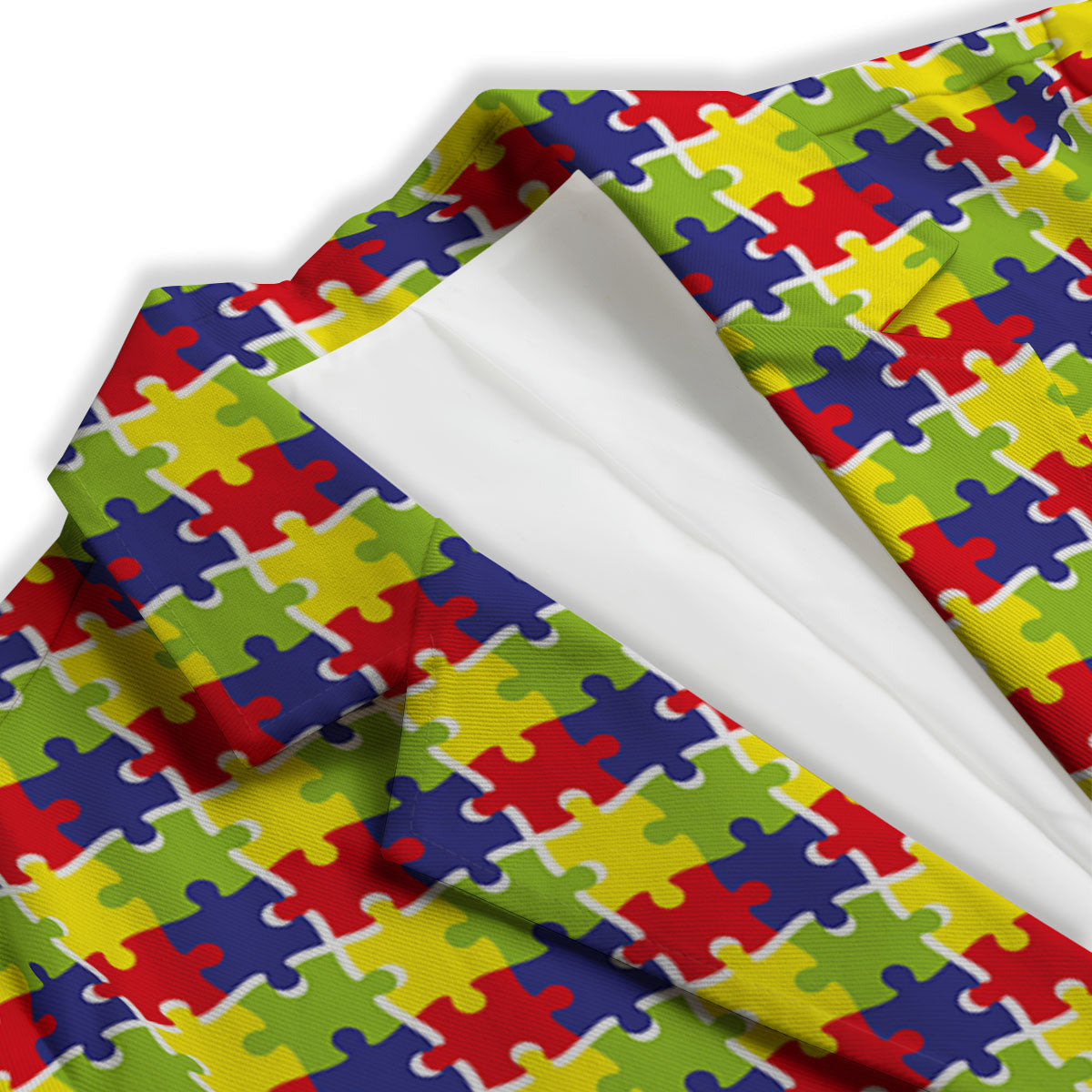 Jigsaw Autism Awareness Print Women's Blazer-grizzshop