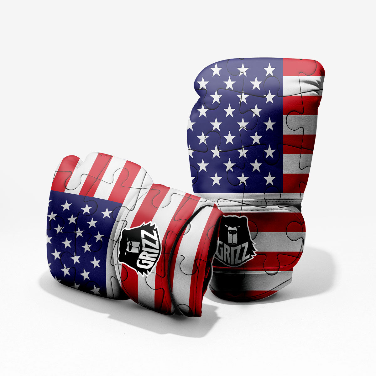 Jigsaw Puzzle American Flag Print Pro Boxing Glove