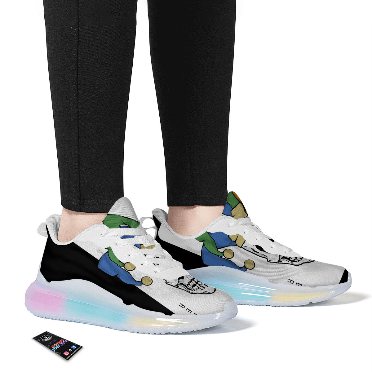 Joker Card Scary Print Running Sneakers-grizzshop