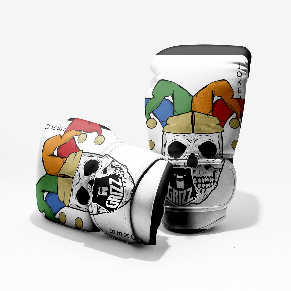 Joker Card Scary Print Sparring Gloves-grizzshop