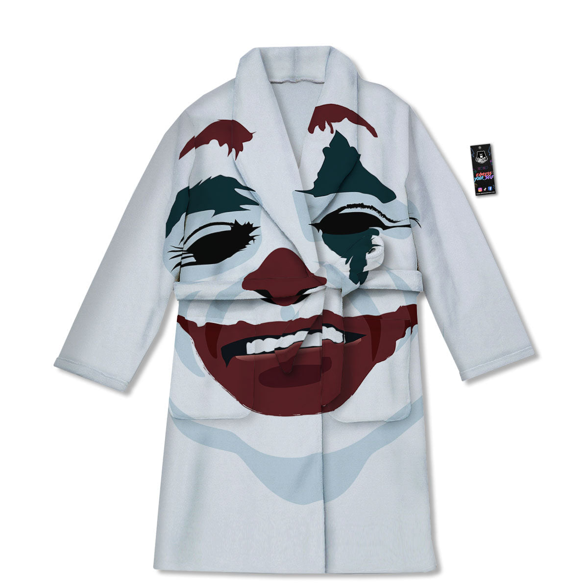 Joker Face Print Bathrobe-grizzshop