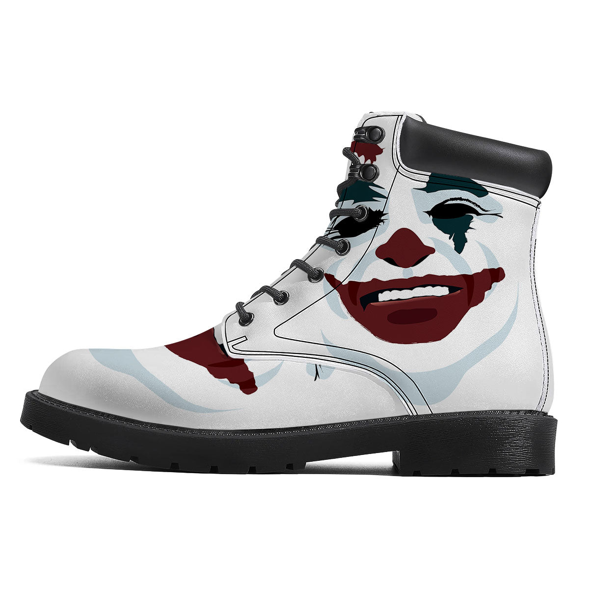 Joker Face Print Boots-grizzshop