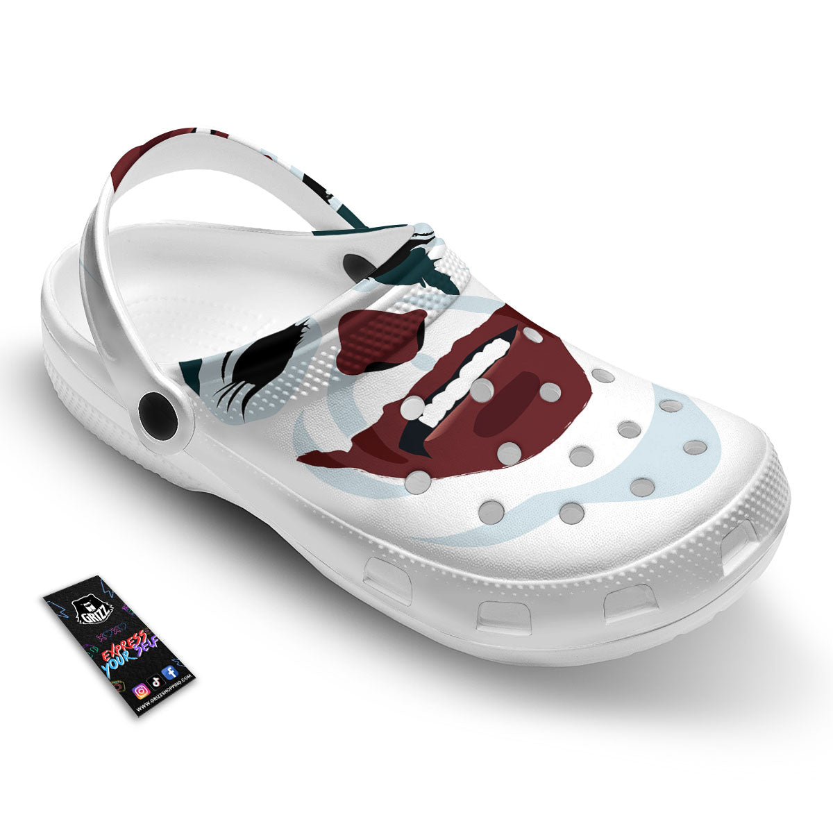 Joker Face Print Clog-grizzshop