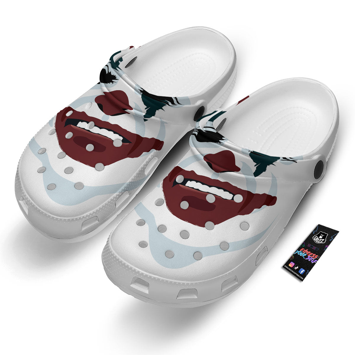 Joker Face Print Clog-grizzshop