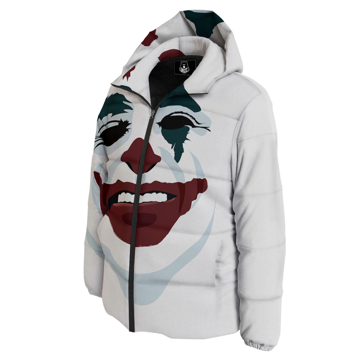 Joker Face Print Down Jacket-grizzshop