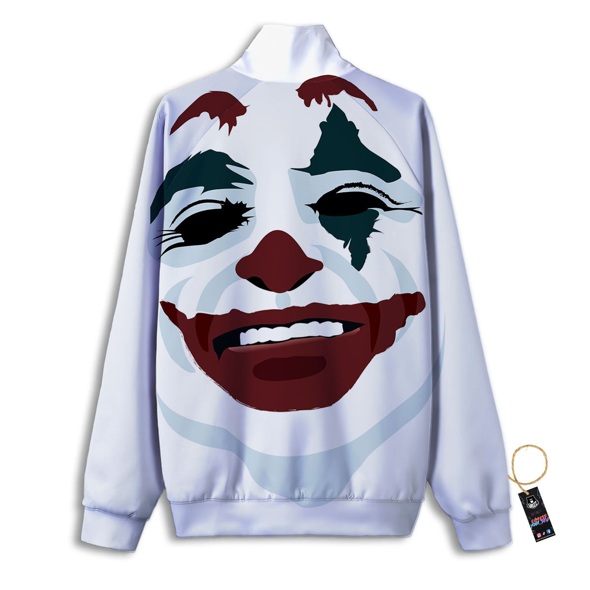 Joker Face Print Track Jacket-grizzshop