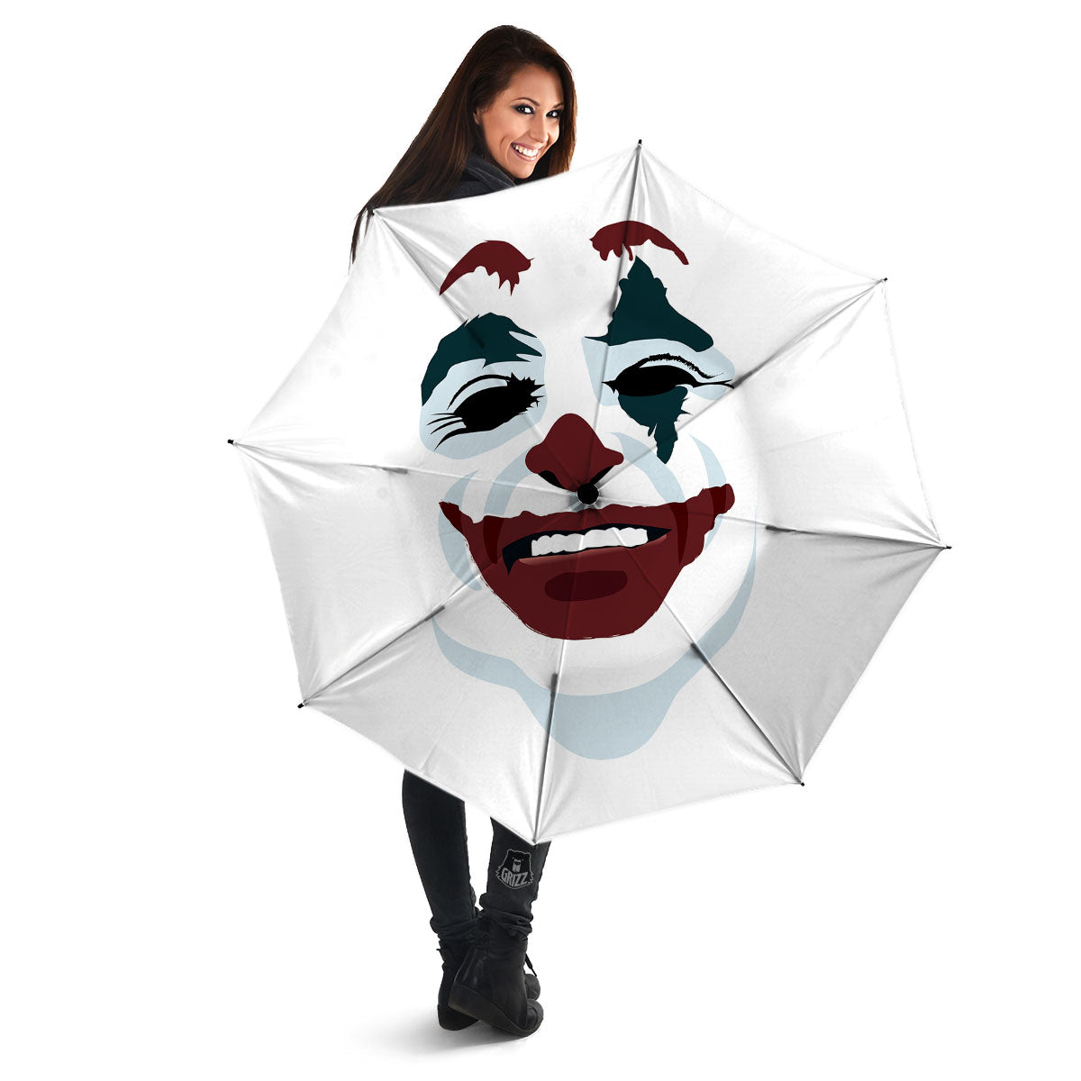 Joker Face Print Umbrella-grizzshop