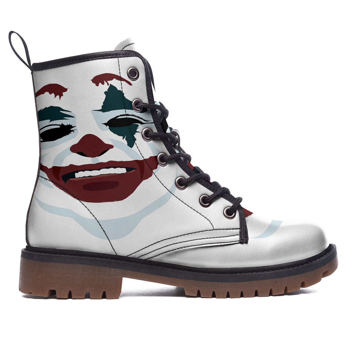 Joker Face Print Work Boots-grizzshop