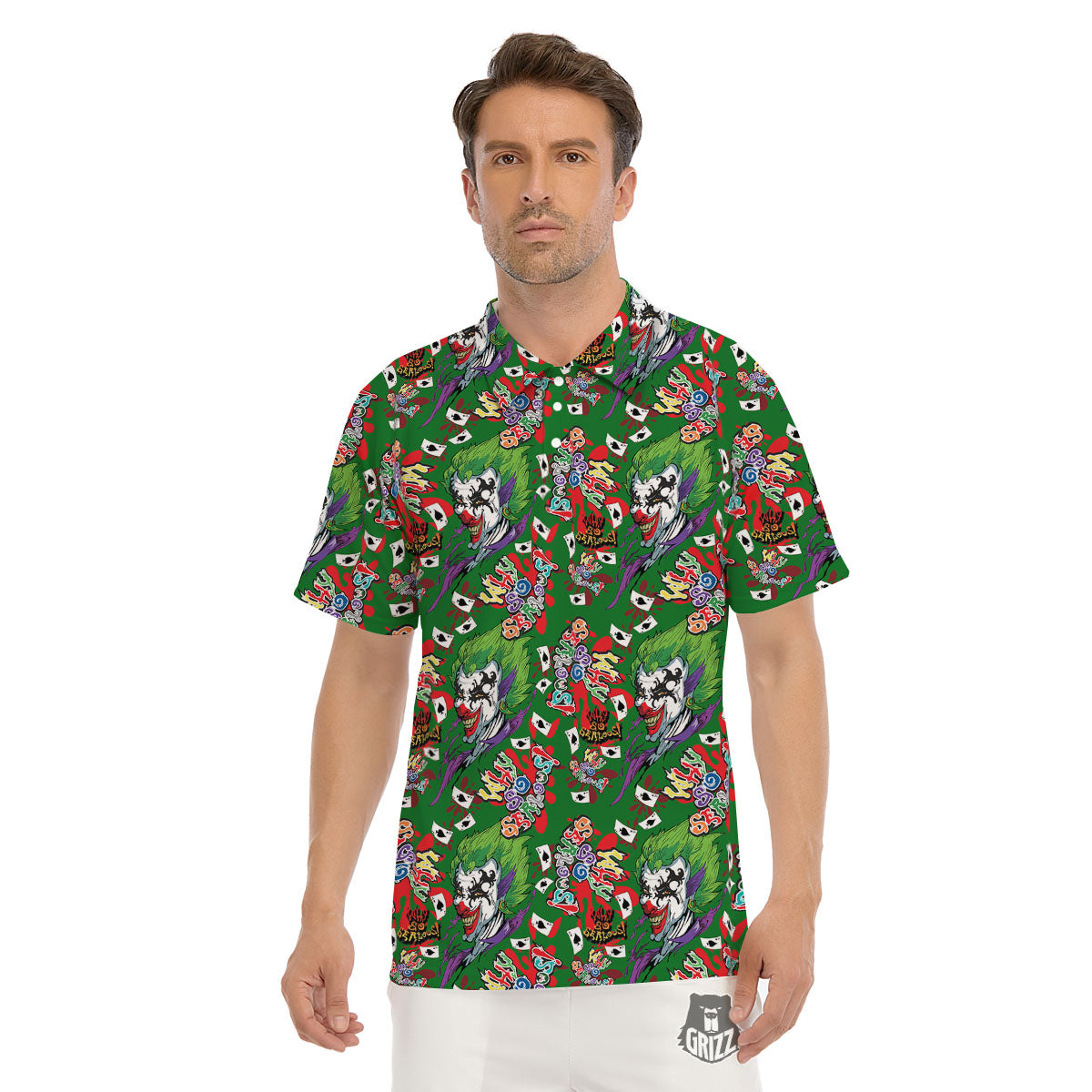 Joker Why So Serious Colorful Print Pattern Men's Golf Shirts