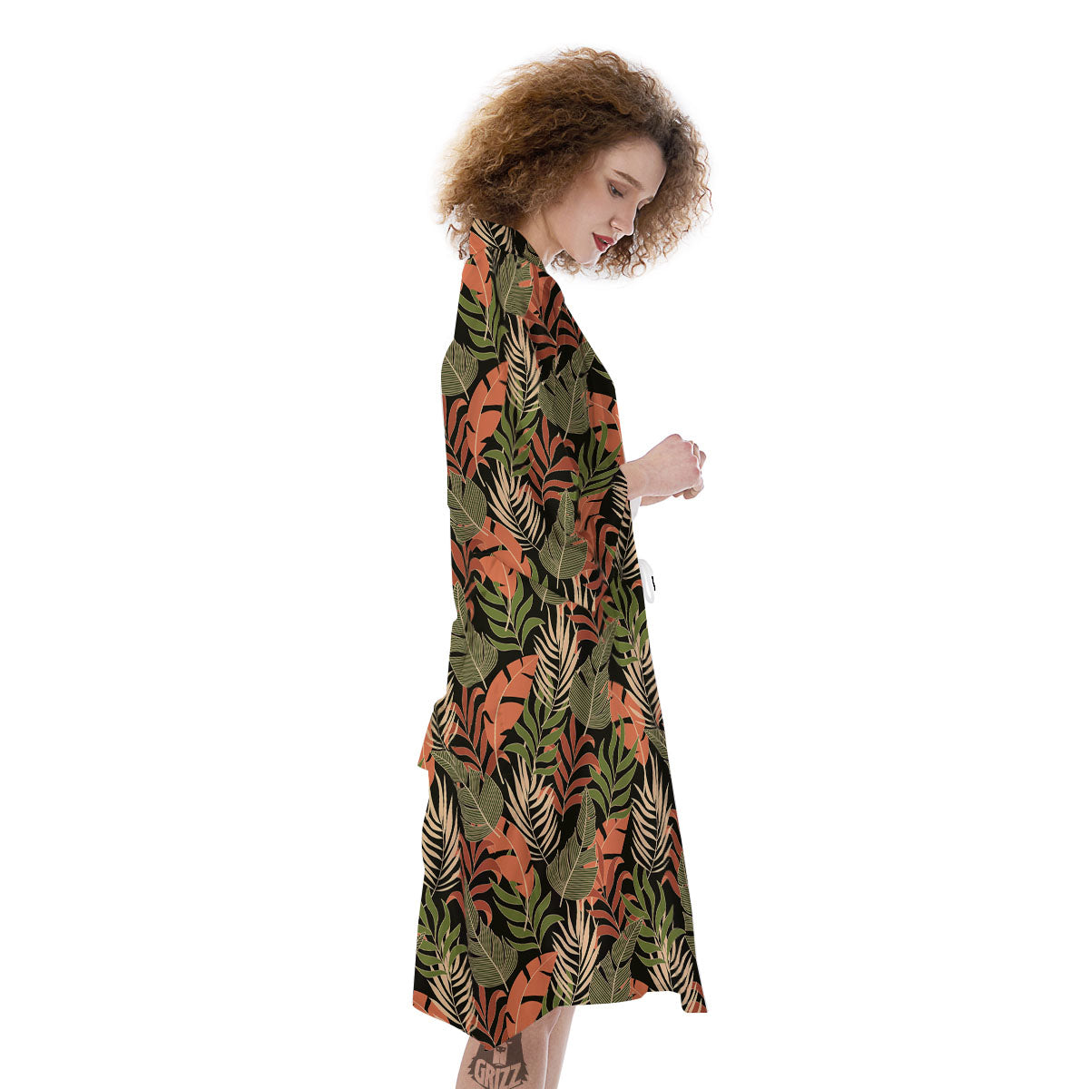 Jungle Hawaii Plants Tropical Print Pattern Kimono-grizzshop