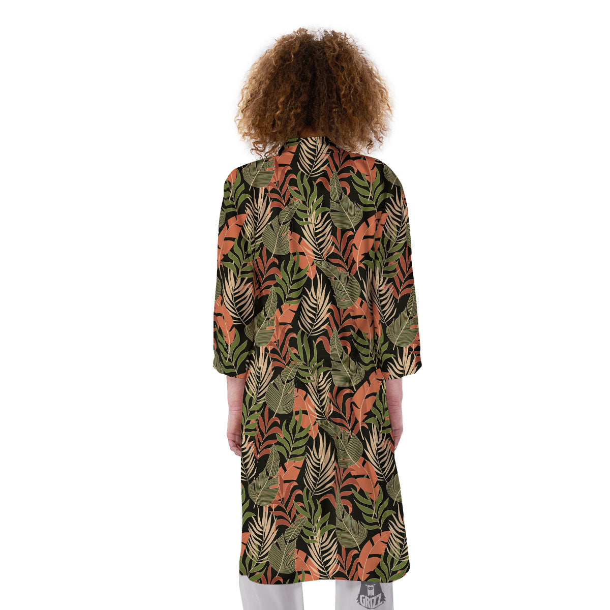 Jungle Hawaii Plants Tropical Print Pattern Kimono-grizzshop
