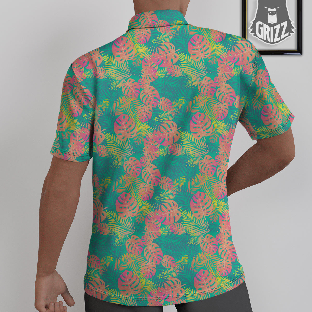 Jungle Hawaiian Colorful Tropical Print Untucked Shirts-grizzshop