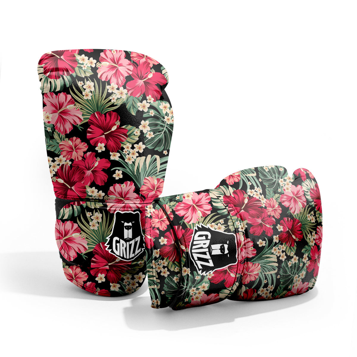 Jungle Hawaiian Tropical Print Pattern Sparring Gloves-grizzshop