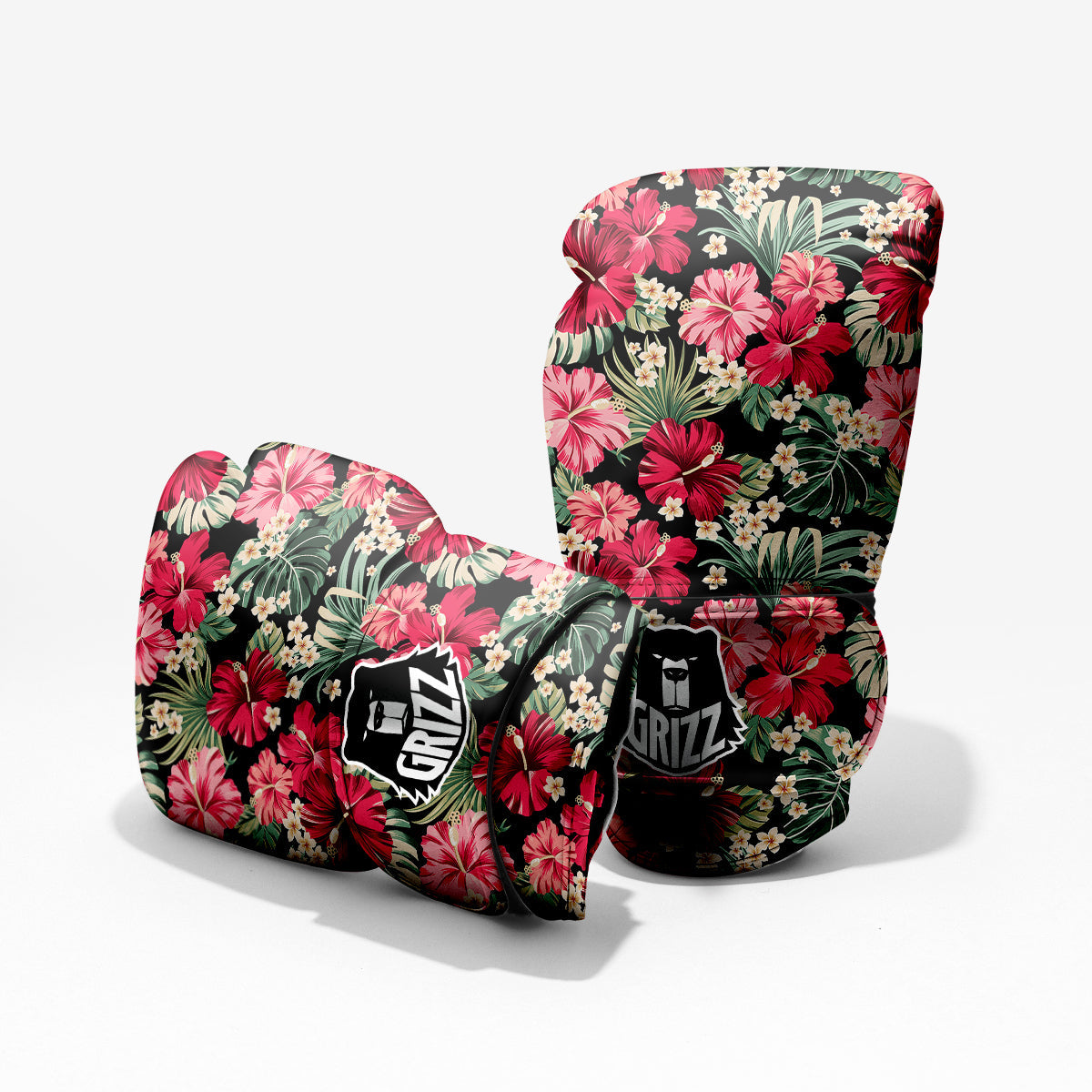 Jungle Hawaiian Tropical Print Pattern Sparring Gloves-grizzshop