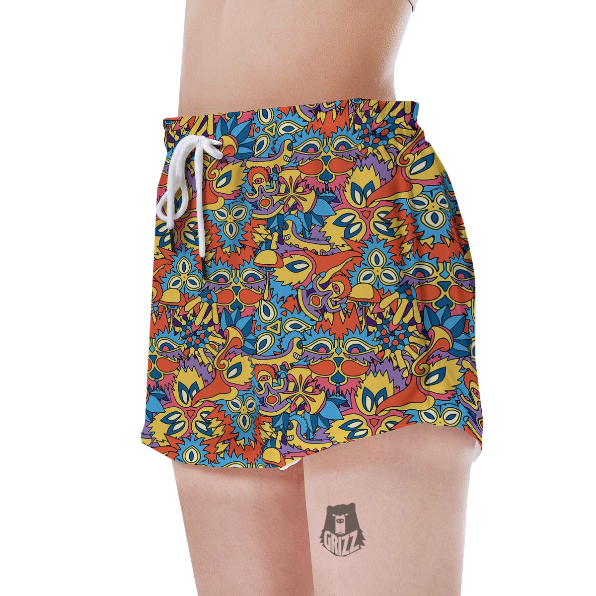 Jungle Hippie Psychedelic Trippy Women's Shorts-grizzshop