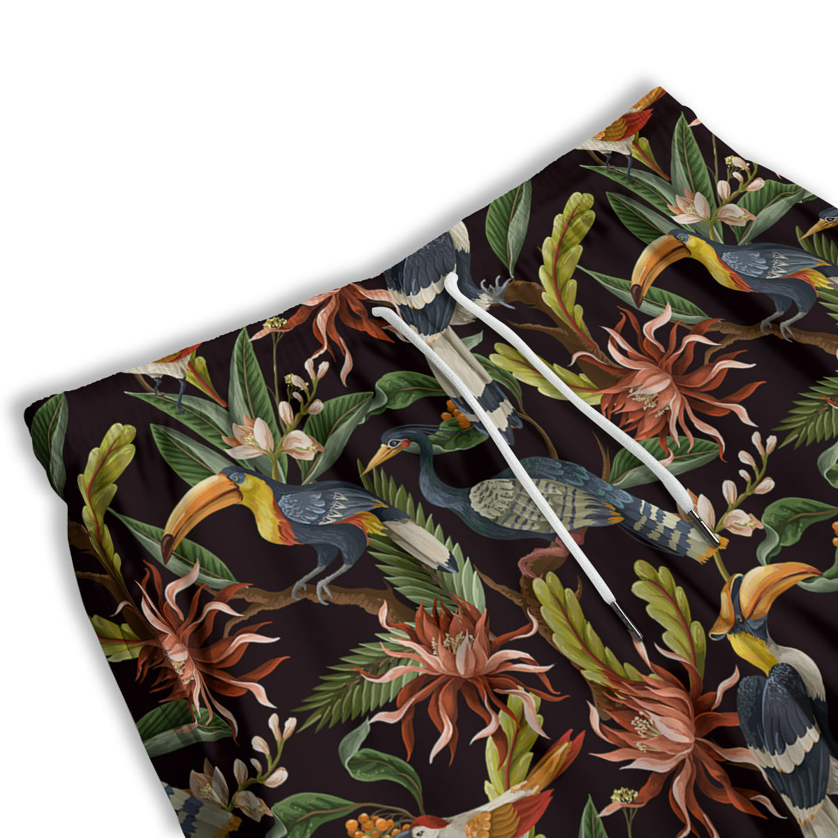 Jungle Tropical Hawaiian Vintage Print Pattern Men's Athletic Shorts-grizzshop
