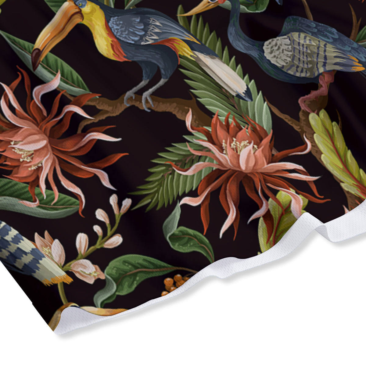 Jungle Tropical Hawaiian Vintage Print Pattern Mesh Shorts-grizzshop