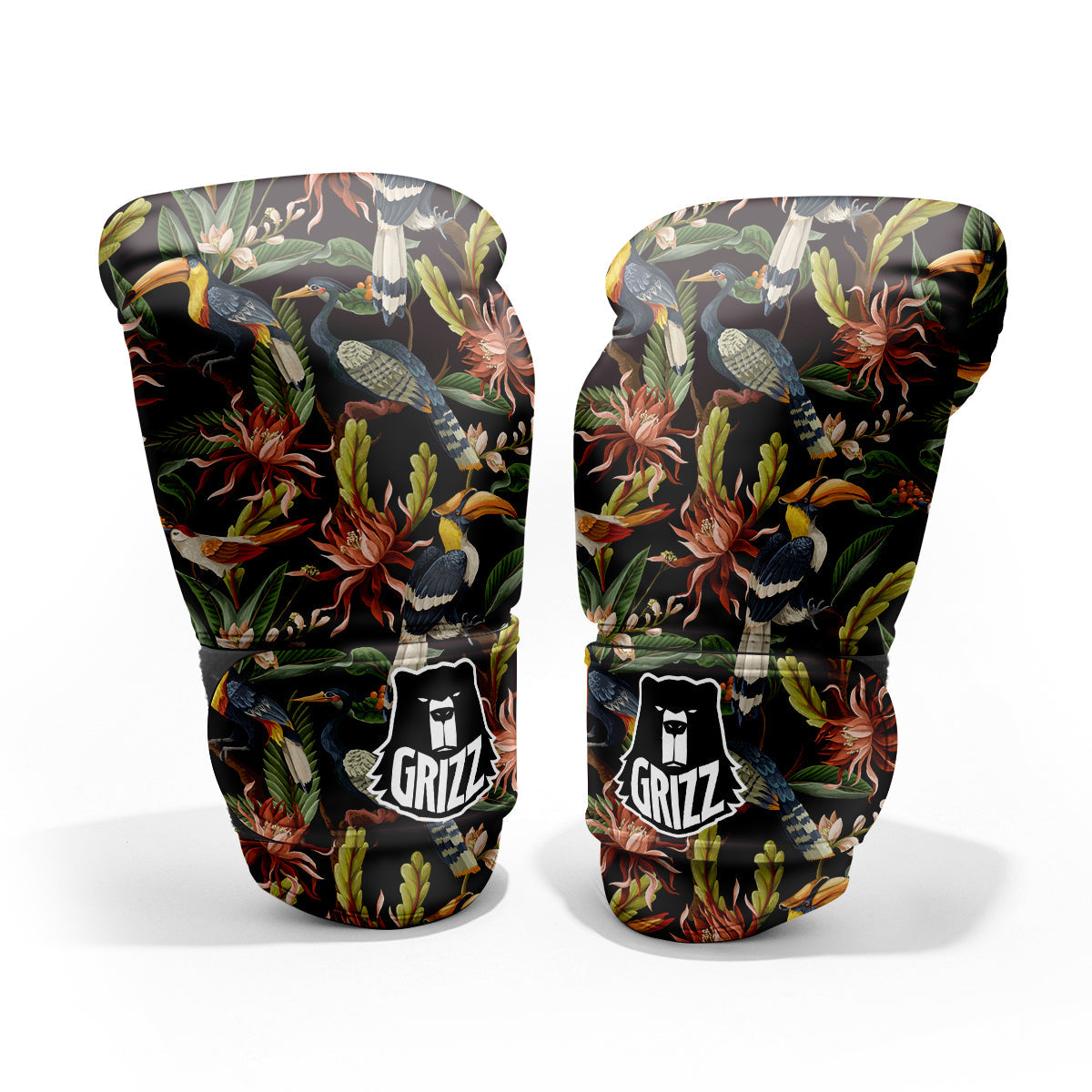 Jungle Tropical Hawaiian Vintage Print Pattern Sparring Gloves-grizzshop