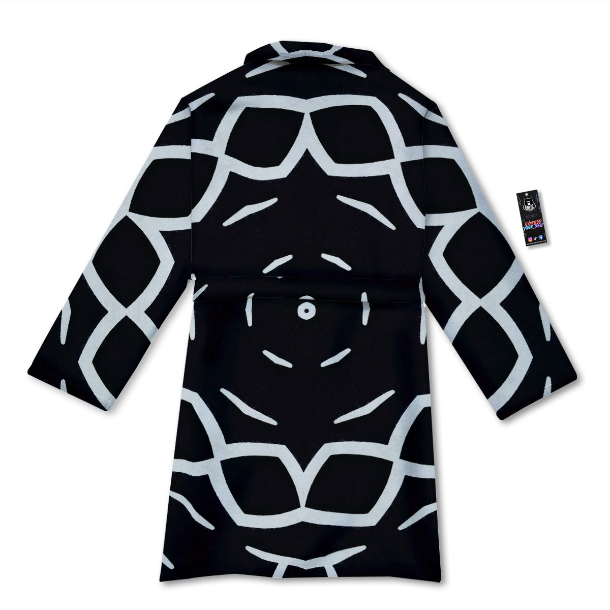 Kaleidoscope Black Print Bathrobe-grizzshop