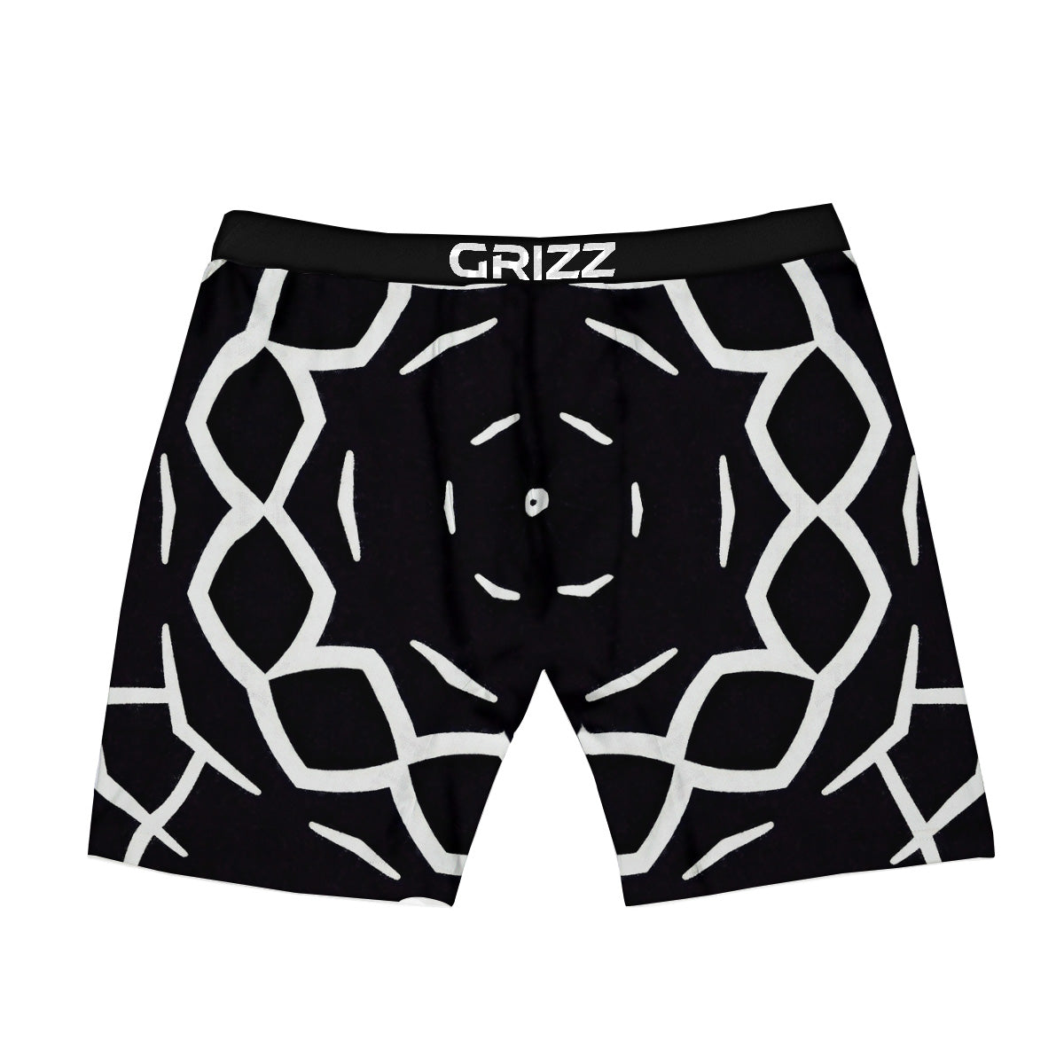 Kaleidoscope Black Print Boxer Briefs-grizzshop