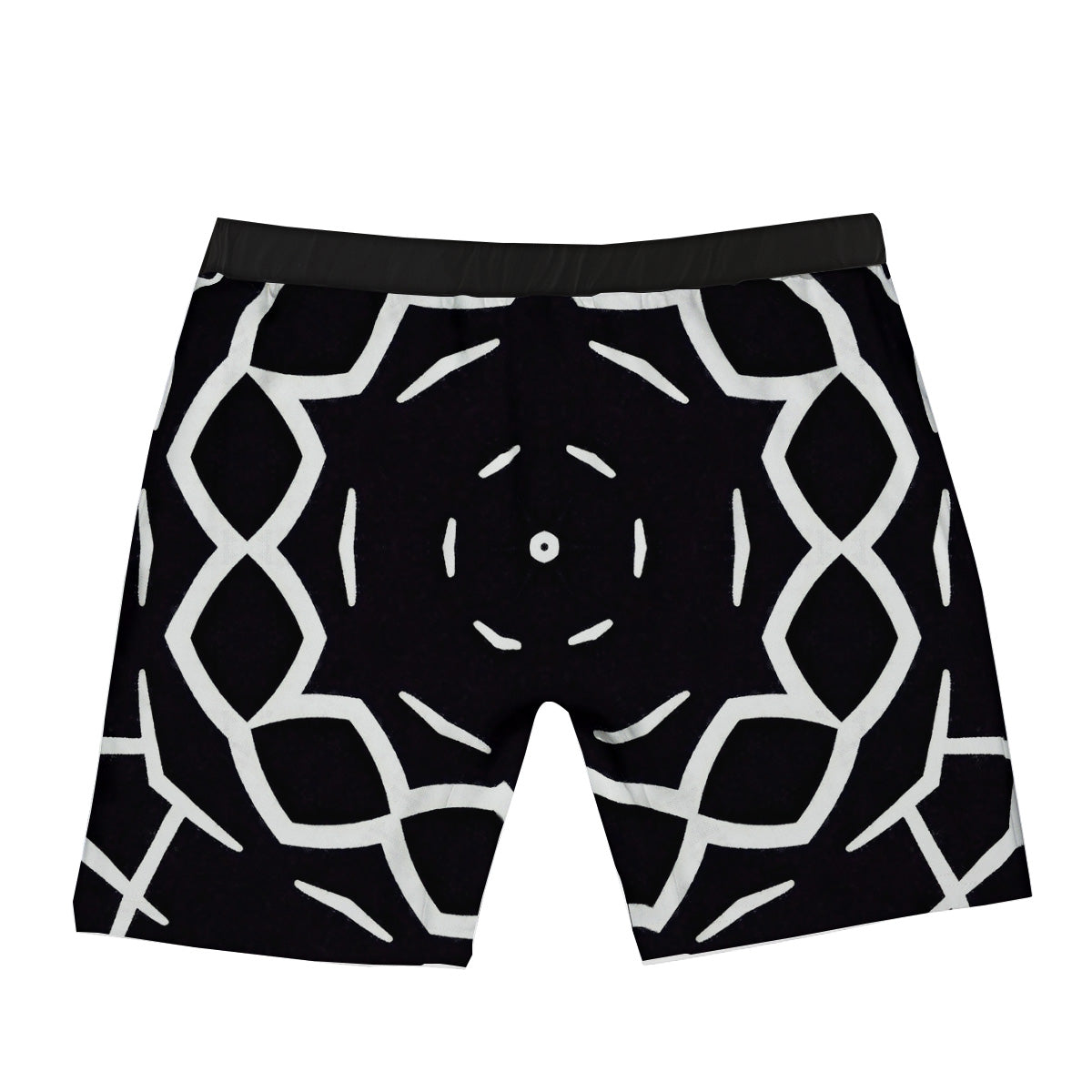 Kaleidoscope Black Print Boxer Briefs-grizzshop