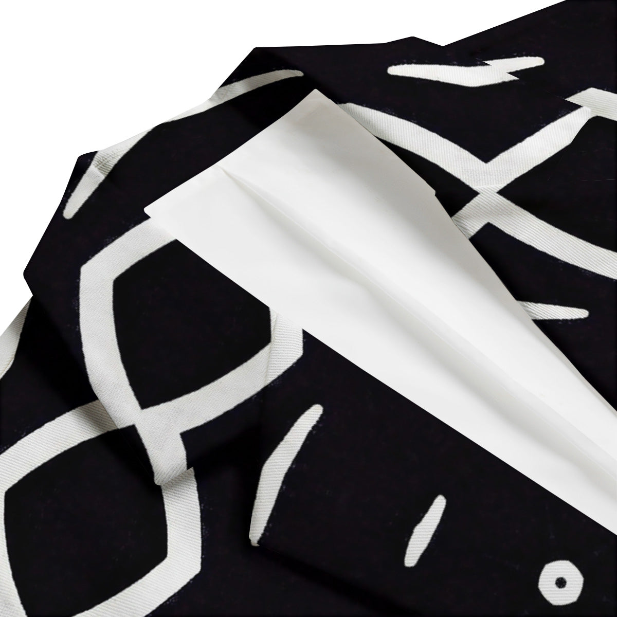 Kaleidoscope Black Print Men's Blazer-grizzshop