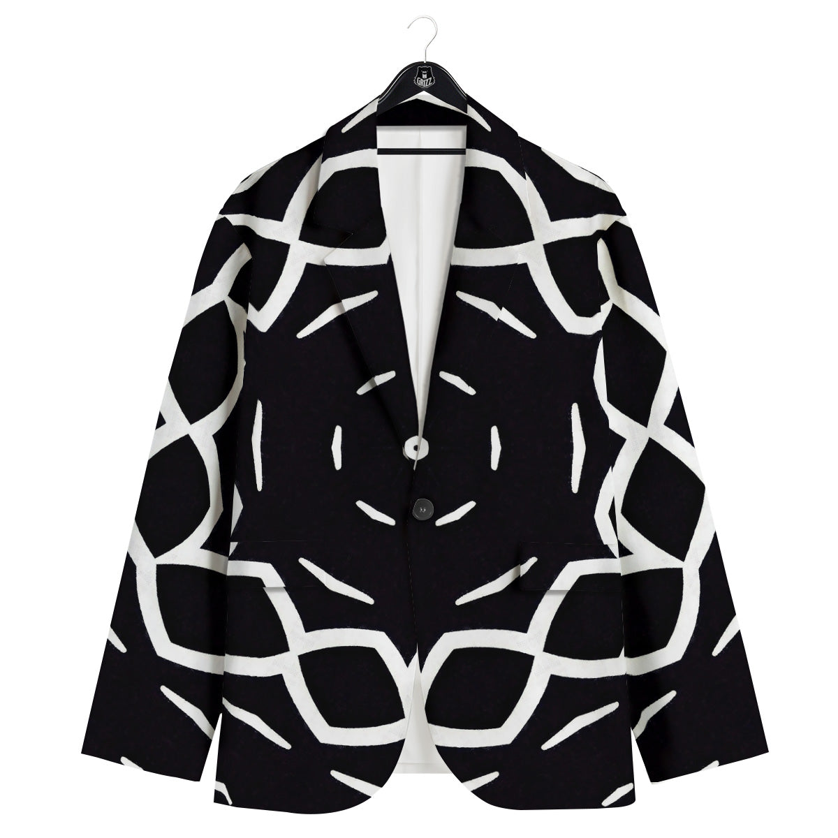 Kaleidoscope Black Print Men's Sport Coat-grizzshop