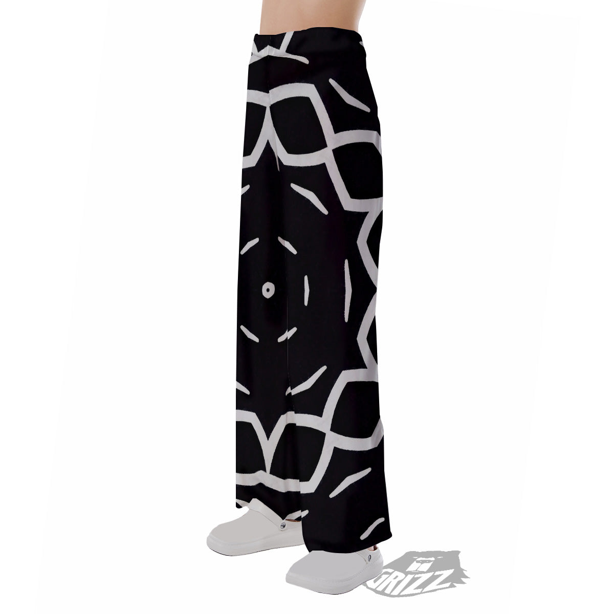 Kaleidoscope Black Print Pajama Pants-grizzshop