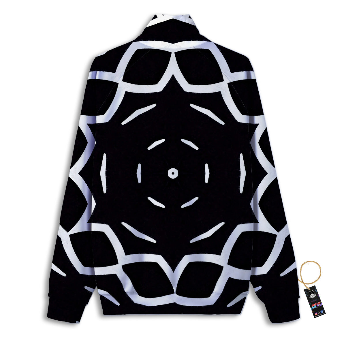 Kaleidoscope Black Print Track Jacket-grizzshop