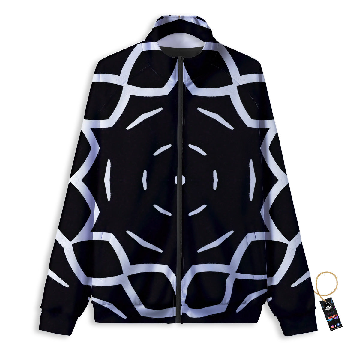 Kaleidoscope Black Print Track Jacket-grizzshop