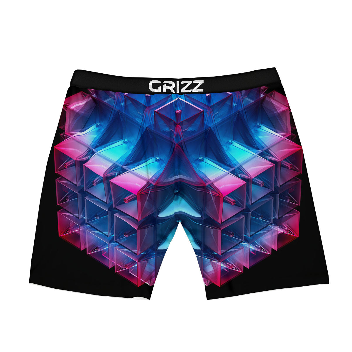 Kaleidoscope Blue And Purple Print Boxer Briefs-grizzshop