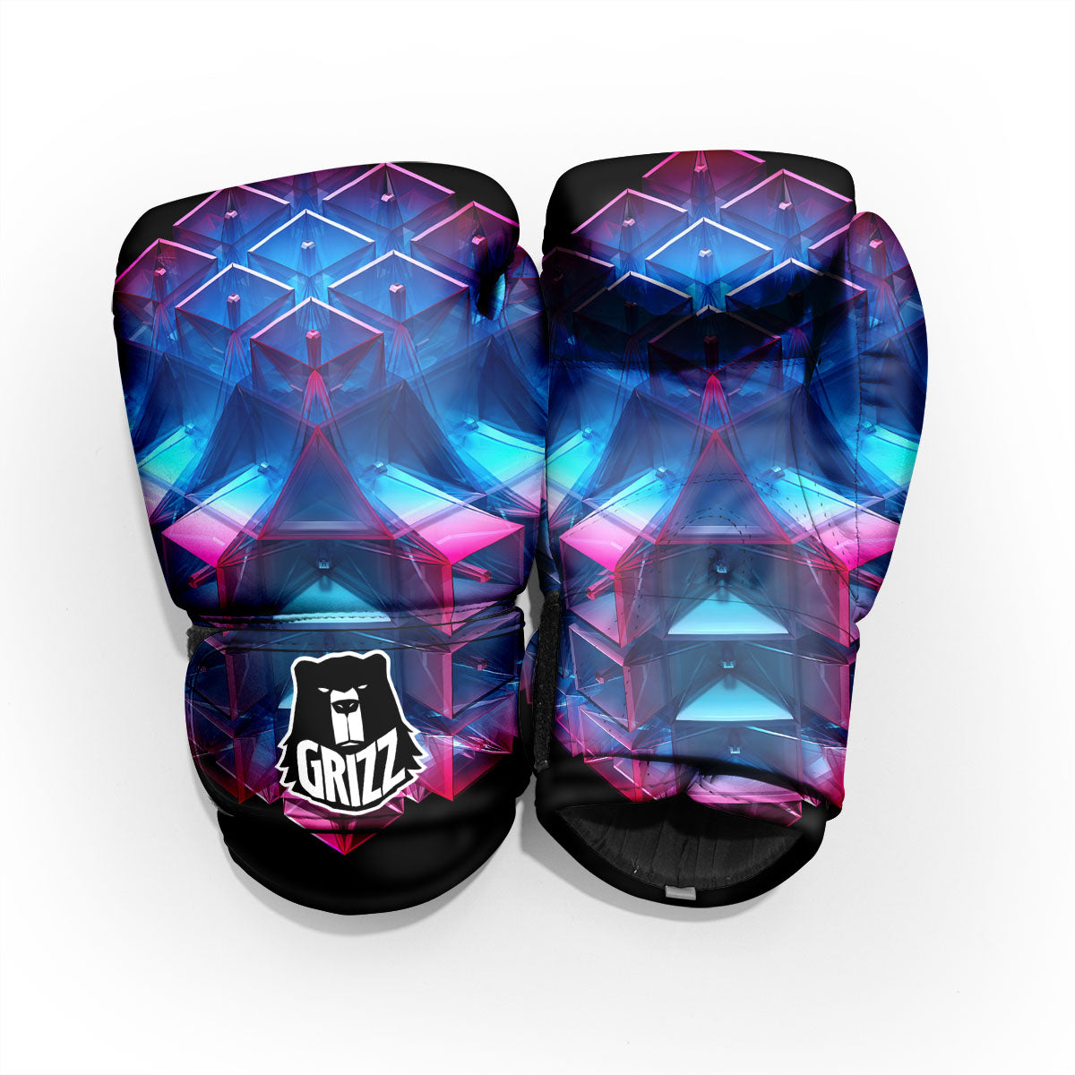 Kaleidoscope Blue And Purple Print Pro Boxing Glove
