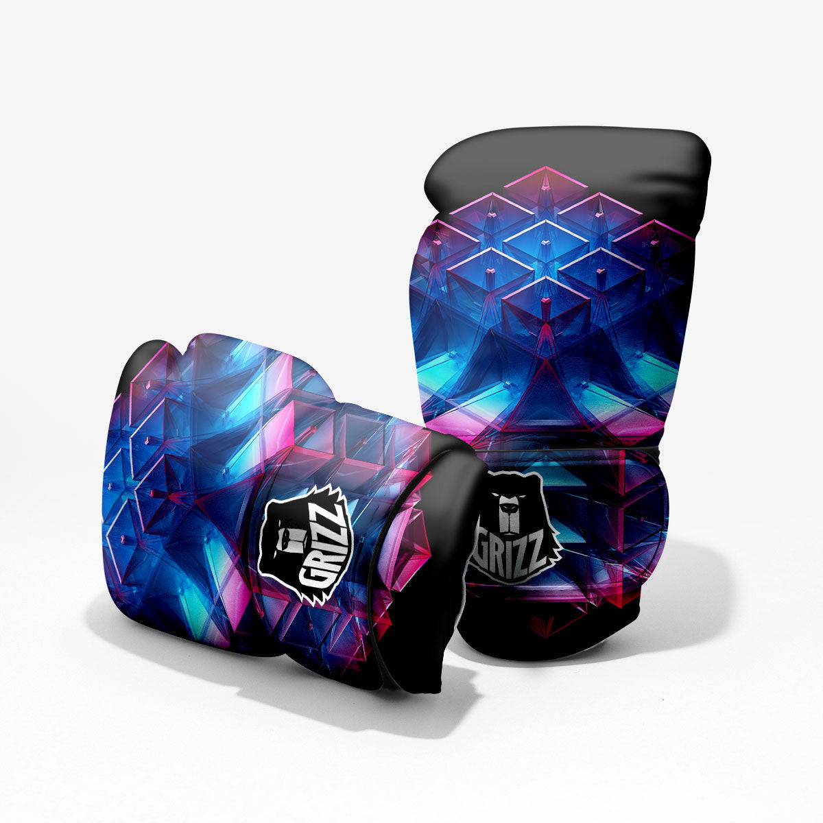 Kaleidoscope Blue And Purple Print Pro Boxing Glove
