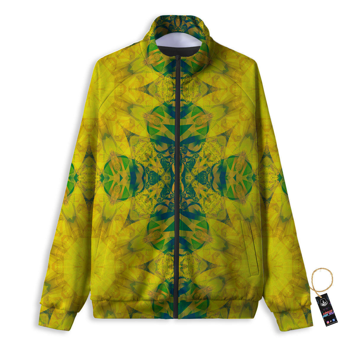 Kaleidoscope Blue And Purple Print Track Jacket-grizzshop