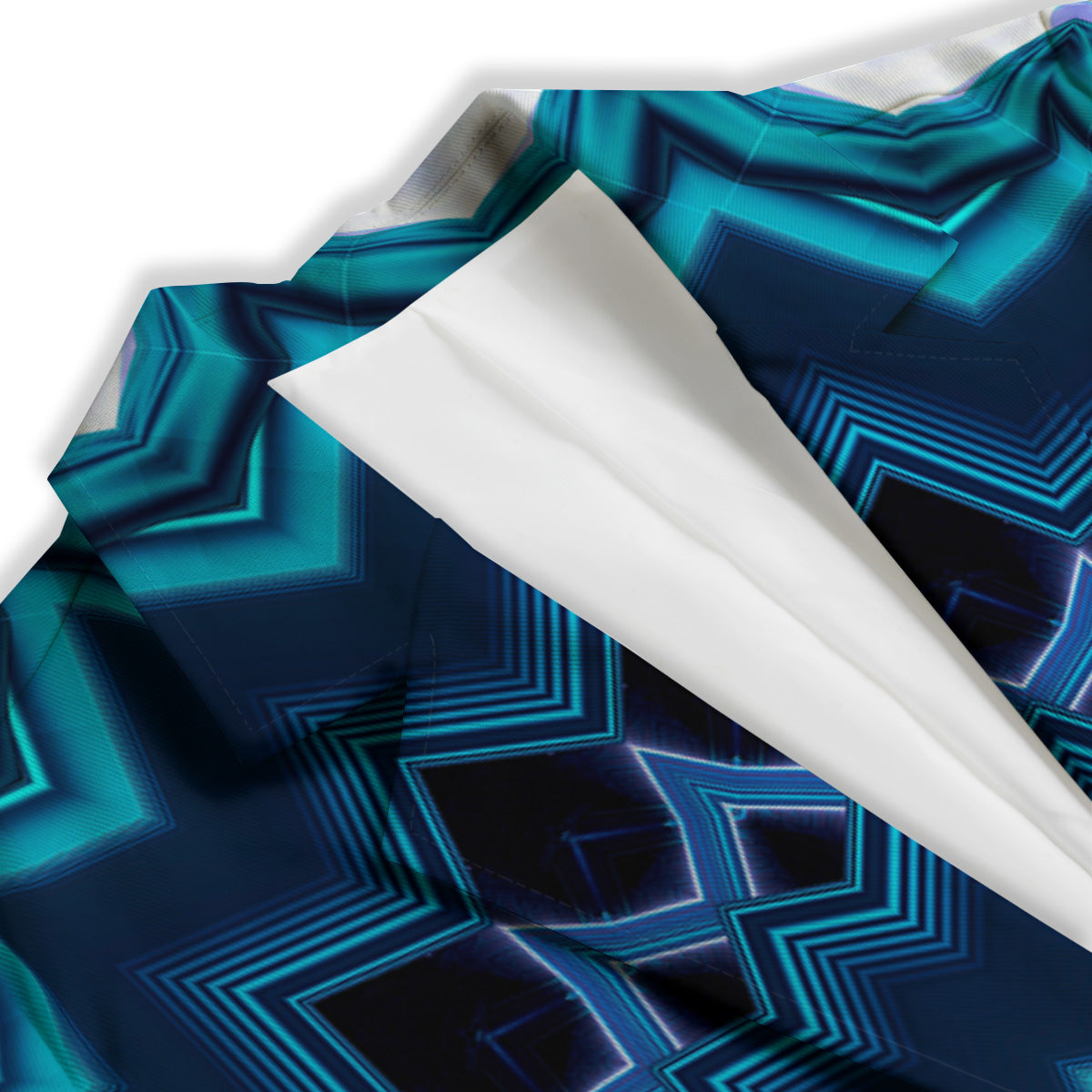 Kaleidoscope Blue Crystal Print Women's Blazer-grizzshop