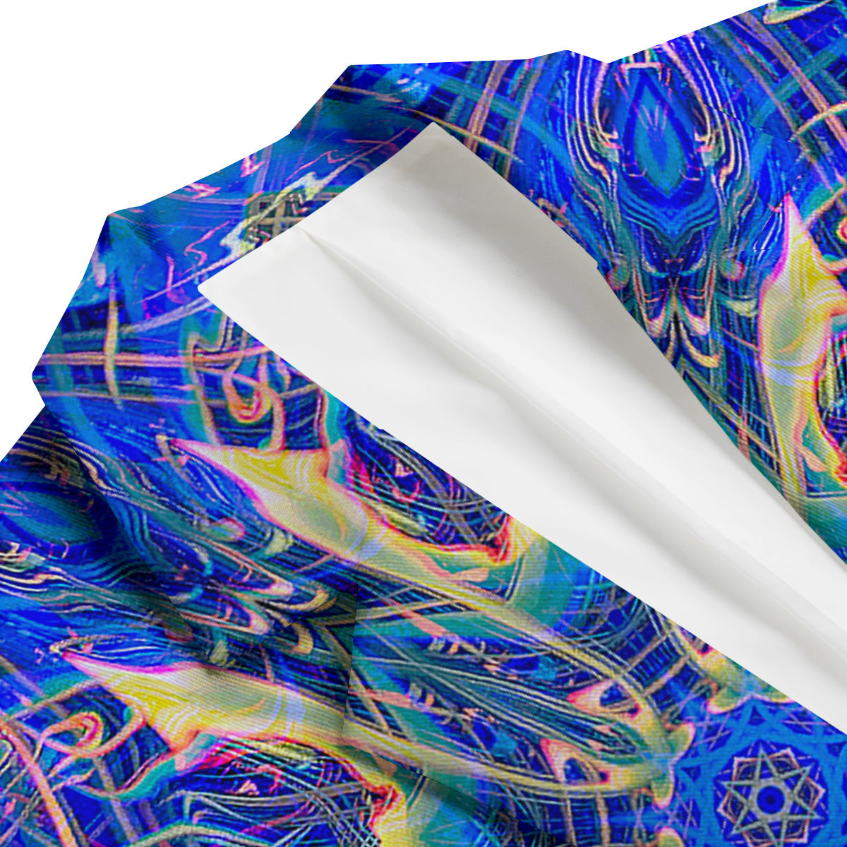 Kaleidoscope Blue Print Men's Blazer-grizzshop