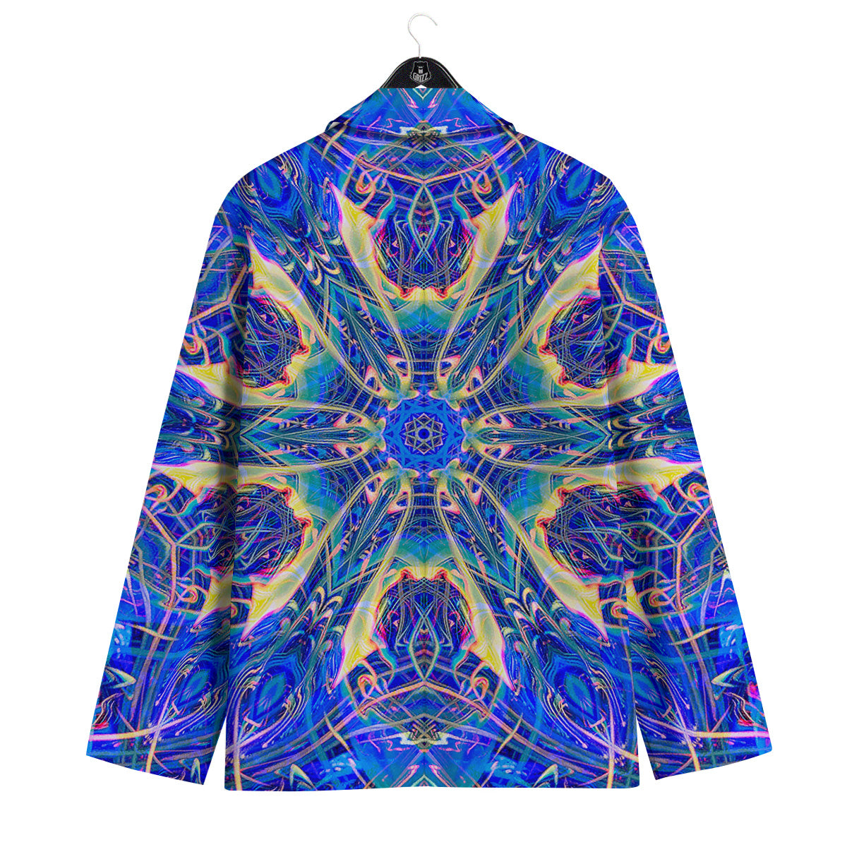 Kaleidoscope Blue Print Men's Sport Coat-grizzshop