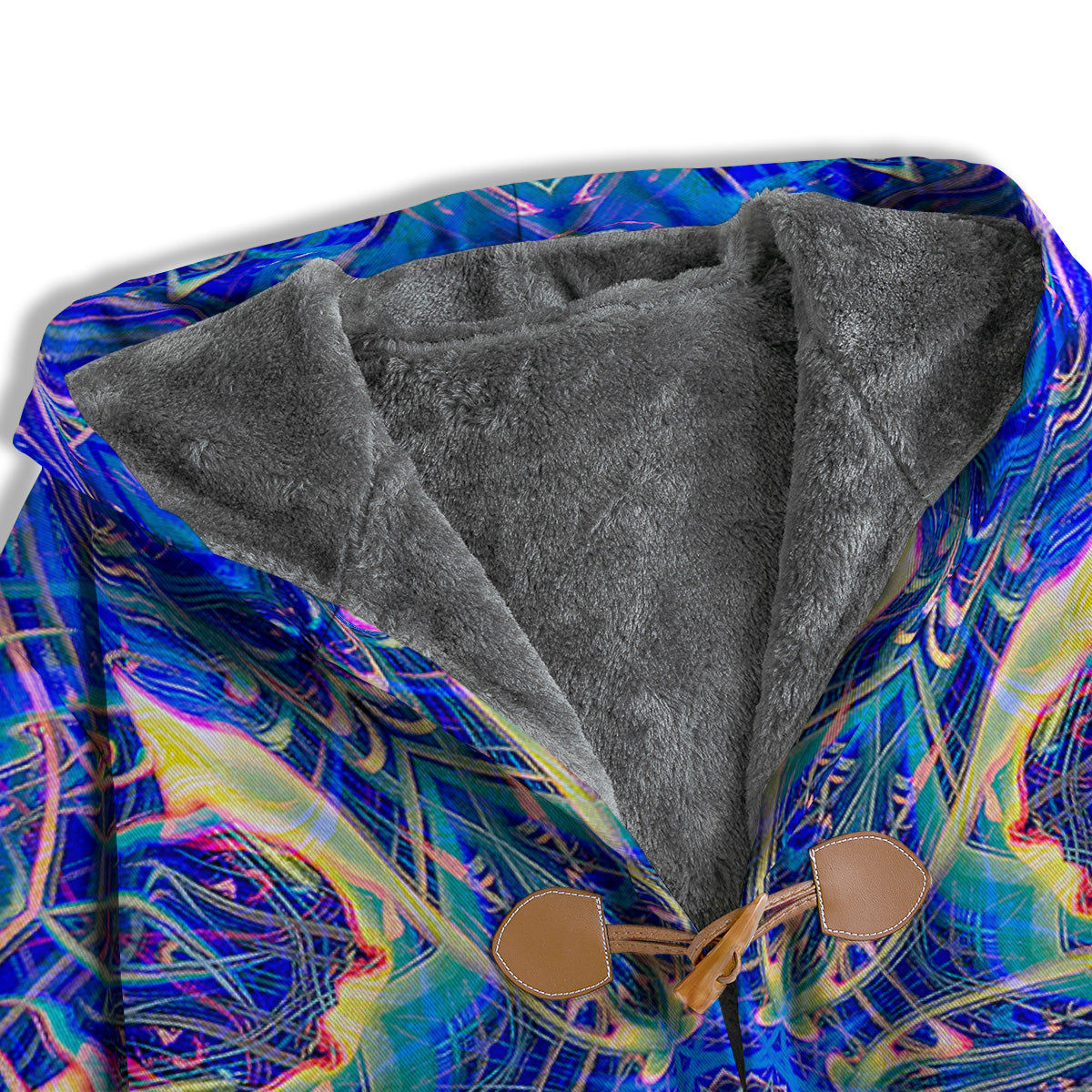 Kaleidoscope Blue Print Men's Windbreaker Jacket-grizzshop