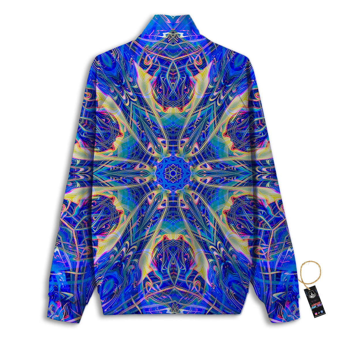 Kaleidoscope Blue Print Track Jacket-grizzshop