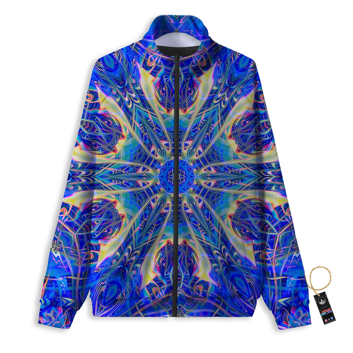 Kaleidoscope Blue Print Track Jacket-grizzshop