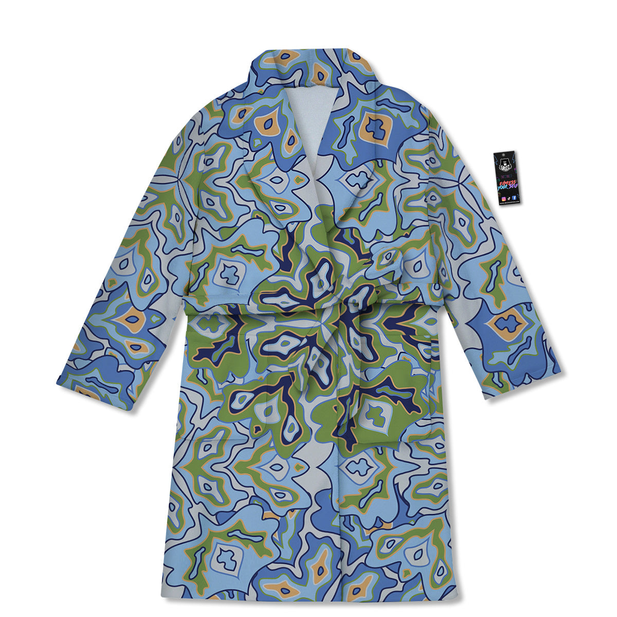 Kaleidoscope Boho Print Bathrobe-grizzshop
