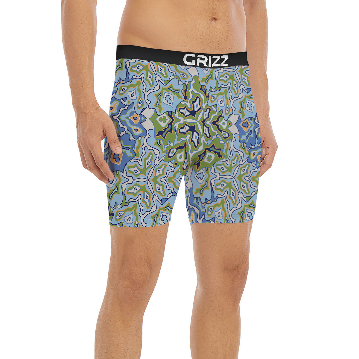 Kaleidoscope Boho Print Boxer Briefs-grizzshop