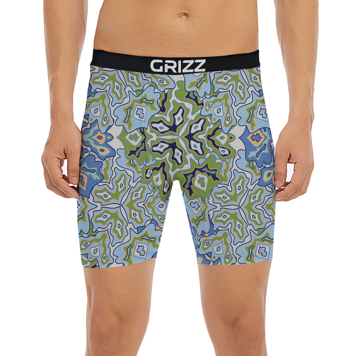 Kaleidoscope Boho Print Boxer Briefs-grizzshop